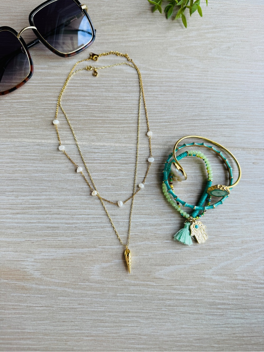 Gorjana Gold Shell Charm Necklace
